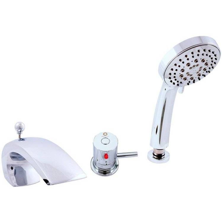 Смеситель Rav Slezak Termo DT272.5S термостатический, на борт ванны, хром