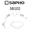Мыльница SAPHO SAMBA стеклянная с подставкой, настенная, 108x52x120 мм, хром фото 2