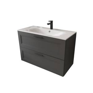 Тумба с раковиной Terminus Classik CLA101002701601O графит , 100x62