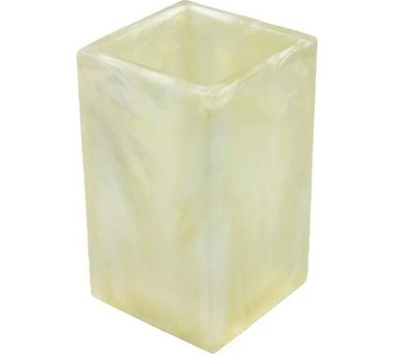 Стакан для зубных щёток Bath Plus Pearl 3W-PRBS-17012-A-TB желтый