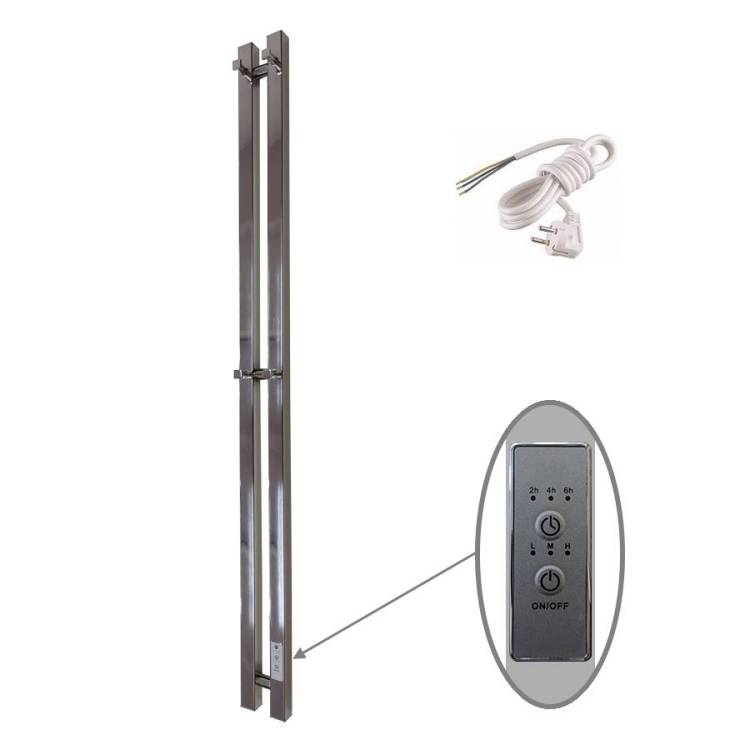 Полотенцесушитель электрический Маргроид Inaro Профильный Inaro-1206-057R 1200х60 правый, скр.монтаж, с крючками