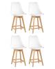 Набор из 4 полубарных стульев Stool Group Frankfurt Y815A-65CM white X4 белый