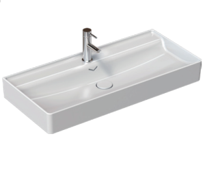 Раковина Isvea Vea 101 10VAS5101I сифон в комплекте, белая, 101x46.5