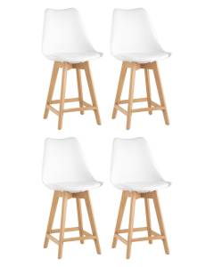 Набор из 4 полубарных стульев Stool Group Frankfurt Y815A-65CM white X4 белый