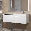 Тумба с раковиной Uperwood Tanos подвесная, правая, белая, графит, 120 см фото 3