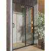 Душевая дверь в нишу Orange E02-130TB профиль черный, стекло прозрачное, 130.5x190 фото 4