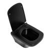 Унитаз подвесной BelBagno Sela BB3201CHR-MB/BB3201SC-MB безободковый, сиденье микролфит фото 2