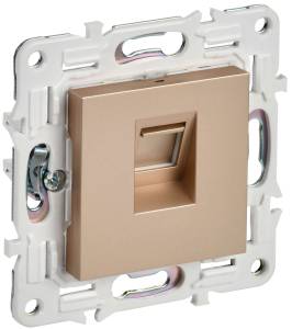 Розетка компьютерная RJ45 IEK Skandy SK-K10-2-K98 песочный