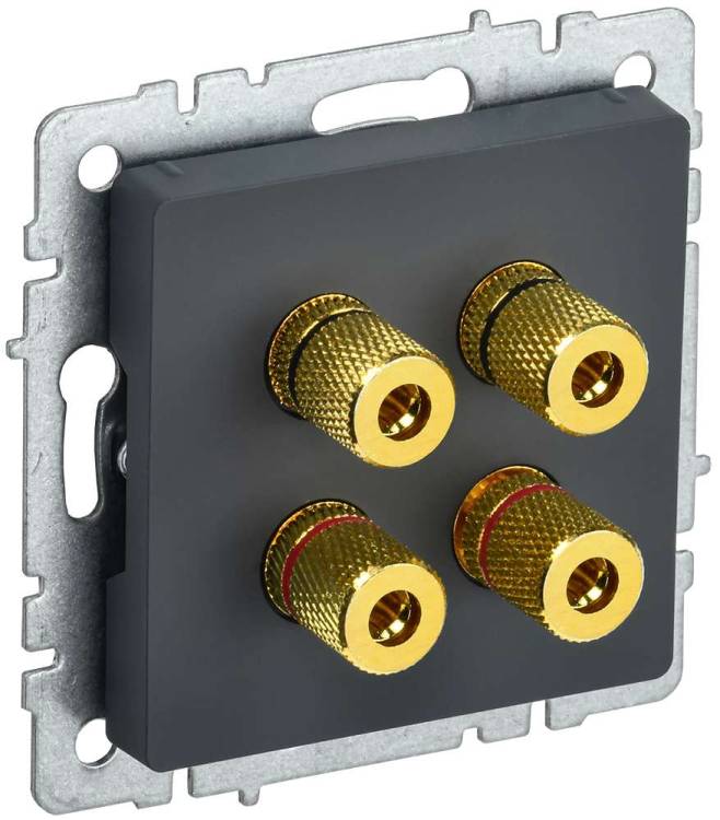 Акустическая розетка IEK Brite BR-S40-K53 графит