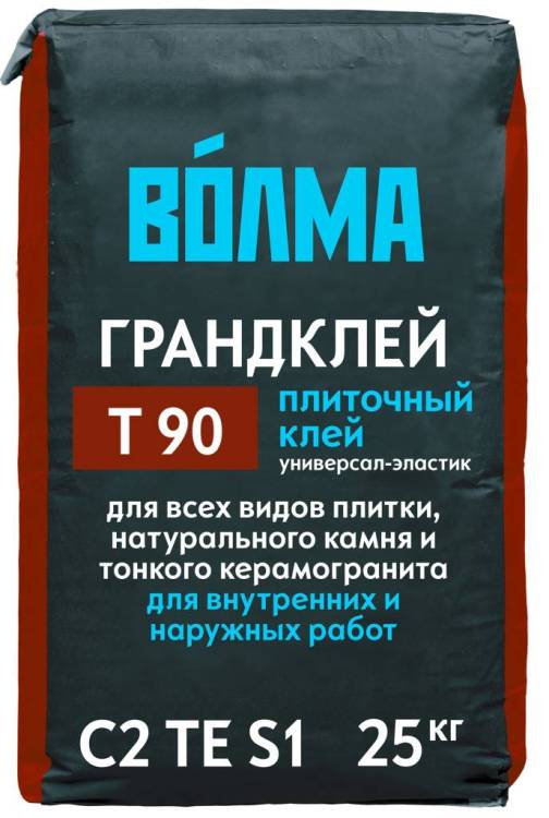Клей ВОЛМА Грандклей для всех видов плитки 25 кг