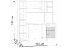 Стол компьютерный Моби Комфорт 12.95 N 595680 дуб сонома, сатин 162x60.3x180 фото 2