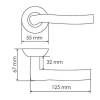 Дверная ручка Morelli FOUNTAIN MH-04 SN/BN белый никель/черный никель, раздельная, на круглой розетке фото 3