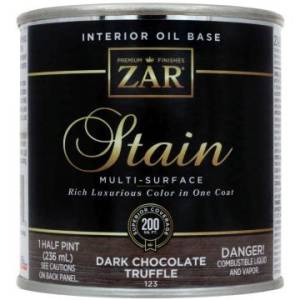 Льняное тонирующее масло ZAR Stain Interior Oil Base 123 Темный шоколад (Dark Chocolate Truffle) 0.236 л