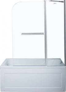Шторка для ванны Aquanet SG-1200, прозрачное стекло