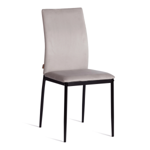 Стул Tetchair Capri (mod. BC565-DC) 21262 металл, флок, Light grey (светло-серый) HLR14/черный