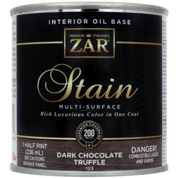Льняное тонирующее масло ZAR Stain Interior Oil Base 123 Темный шоколад (Dark Chocolate Truffle) 0.236 л