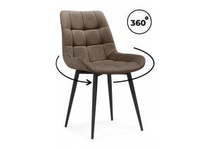 Стул на металлокаркасе Notta Челси 360 К 632540 Коричневый (zd 233)/Черный