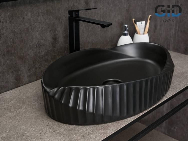 Раковина Gid Creativo Bm888 53358 черная матовая, 60x38.5x13.5