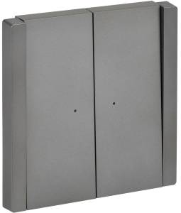 Выключатель 2-клавишный проходной IEK Forte&Piano FP-V22-1-10-1-K46 сталь