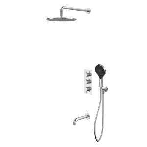 Душевая система WHITECROSS Y YSET11TOPNIB термостатическая, никель брашированный