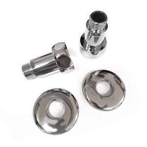 Соединение прямое Luxon 1"x1/2" гайка/штуцер, хром (пара)