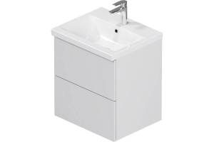 Тумба с раковиной Am.Pm Gem M90-FHX0502WG-WCC0502WG подвесная, 2 ящика, белый глянец, 50 см