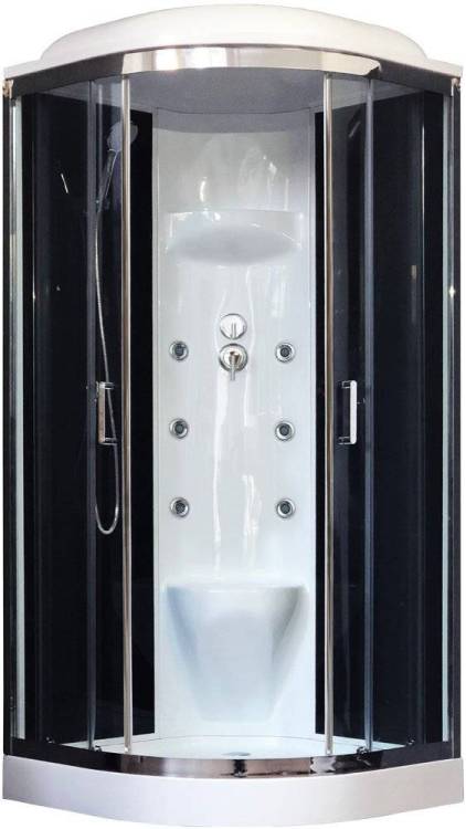 Душевая кабина Royal Bath RB 100HK7-BT-CH с низким поддоном, с сиденьем