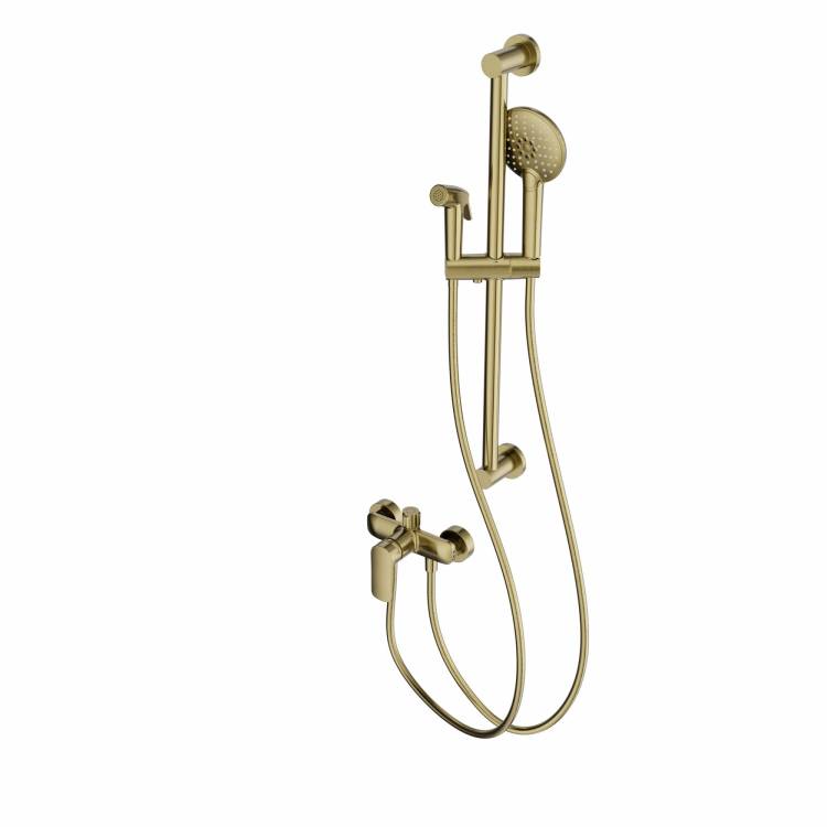 Смеситель для душа Wonzon & Woghand WW-A4888-BG с гарнитуром, брашированное золото