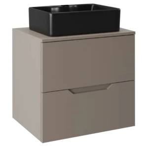 Тумба с раковиной Orange Line Li-60TuLMDF+B01-475MB латте матовый, 60 см