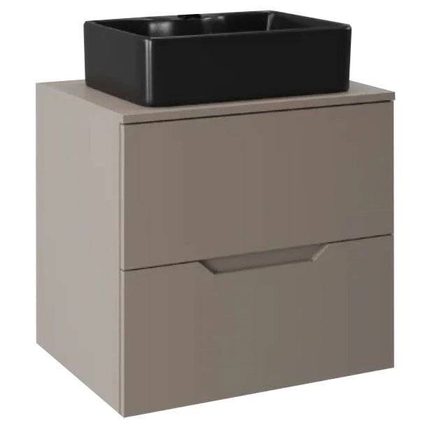 Тумба с раковиной Orange Line Li-60TuLMDF+B01-475MB латте матовый, 60 см