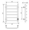 Полотенцесушитель электрический Comfysan Scola 016838 EC-6 60/40 хром фото 2