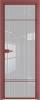 Межкомнатная дверь Profil Doors 4 AX цвет профиля Красный антрацит, стекло безопасное 6 мм страйп 700x2000