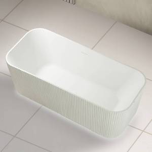 Ванна из искусственного камня Abber Stein AS9663 170x75 белая матовая