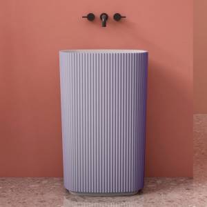Раковина с пьедесталом Abber Stein AS2502Violett фиолетовая