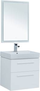 Мебель для ванной Aquanet Nova 60 2 ящика, белый глянец