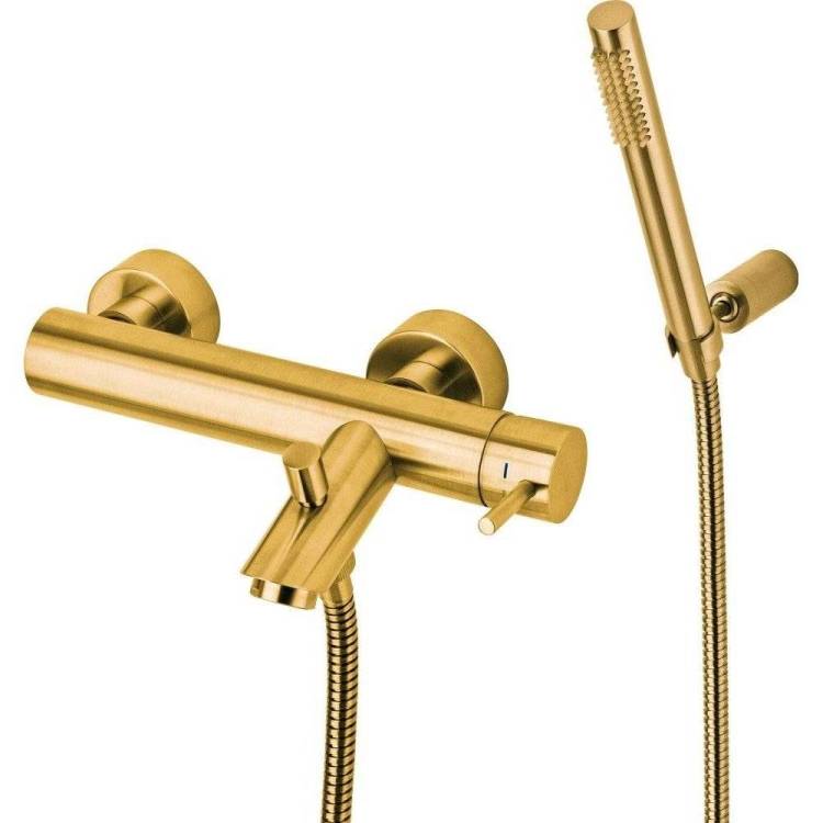 Смеситель для ванны Paffoni Light LIG023HGSP брашированное золото