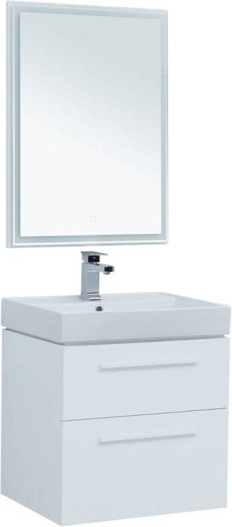 Мебель для ванной Aquanet Nova 60 2 ящика, белый глянец