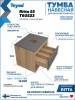 Тумба с раковиной Teymi Ritta подвесная, дуб, графит, 55 см, с раковиной Helmi Mini 40 фото 7