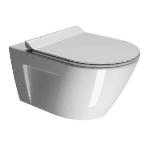 Унитаз подвесной GSI Norm 861511 безободковый, с крышкой-сиденьем микролифт