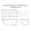 Чугунная ванна Delice Continental Limited Edition DLR230644-AS 165x70 с антискользящим покрытием, с ножками фото 2