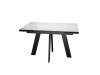 Стол Дик DikLine SKM110 00-00082088 керамика carrara gloss (мрамор глянец белый), подстолье черное, опоры черные 110(170)x70x76 фото 5