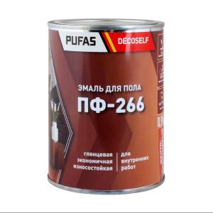 Эмаль для пола Pufas Decoself ПФ-266 золотисто-коричневая 0.9 кг