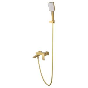 Смеситель для ванны Wonzon & Woghand WW-88639009-BG с душевым гарнитуром, брашированное золото