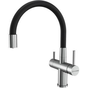 Смеситель для кухни Kuchenstern Wurm-FE 750SS80 нержавеющая сталь