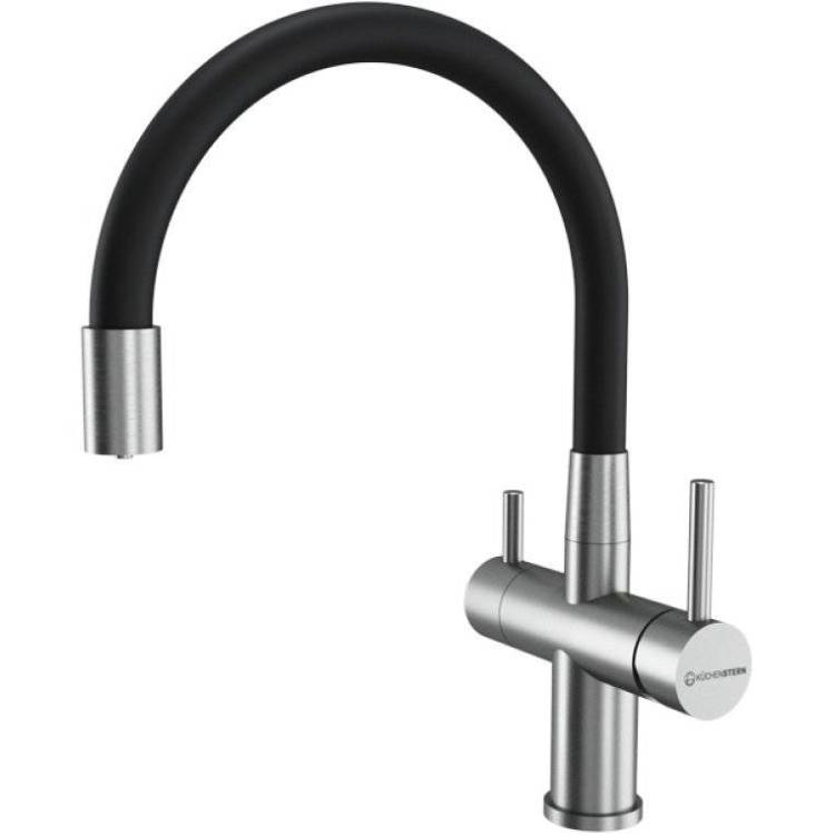 Смеситель для кухни Kuchenstern Wurm-FE 750SS80 нержавеющая сталь