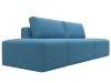 Диван прямой модульный с пуфом Лига Диванов Лига-060 129677 Голубой фото 3