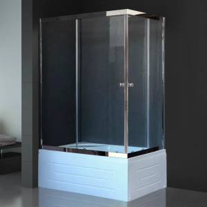 Душевой уголок Royal Bath RB8120BP-T-CH-L с поддоном