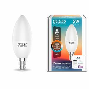 Лампа светодиодная диммируемая Gauss E14 5W 2700-6500K матовая 1110112