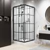 Душевая кабина Niagara Standart ST100/15QL/KL/BKT 1000х1000х2150, профиль черный матовый, левая, 3 места фото 3