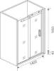Душевая дверь в нишу Good Door Galaxy WTW-140-C-B профиль черный фото 5